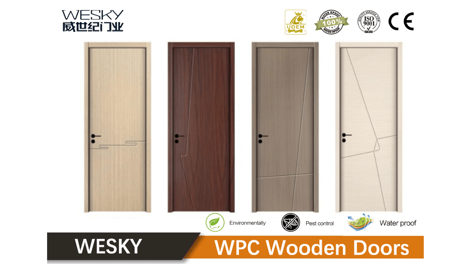 Large Quantity WPC Wood Door Supplier