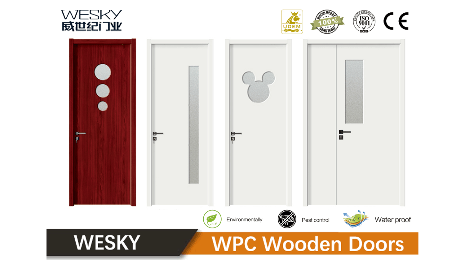 WPC Wood Door Supplier For Hotel Project