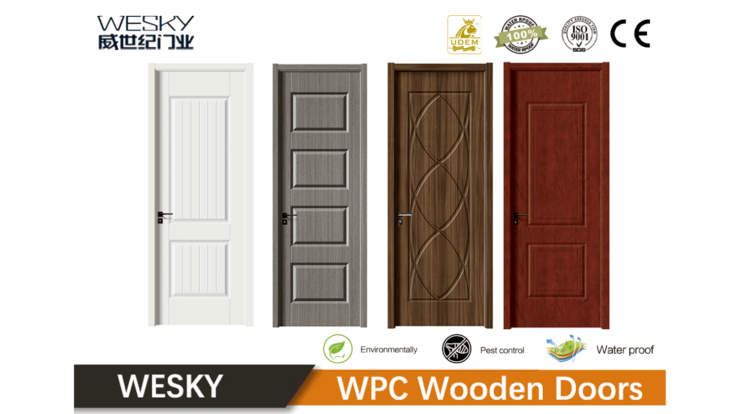 WPC Interior Wood Door Bulk Wholesale Supplier