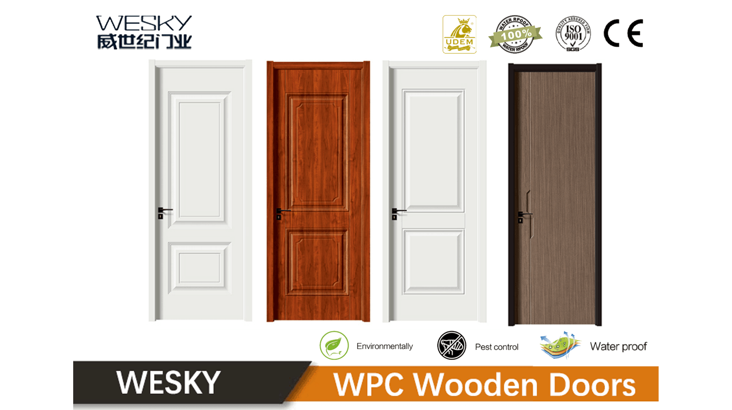 WPC Wood Door Wholesale From China Factory