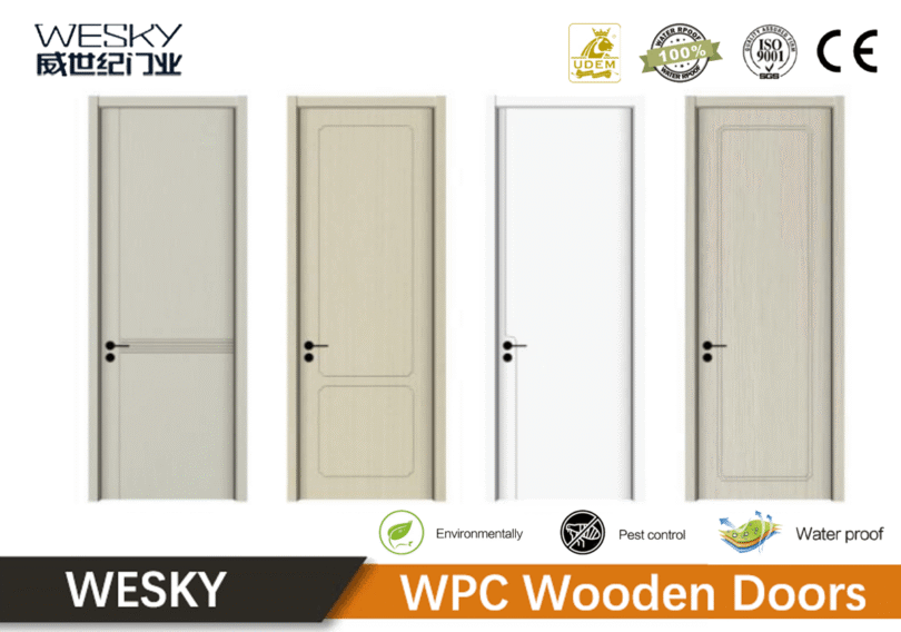 Wood Plastic Composite Door Wholesale Price