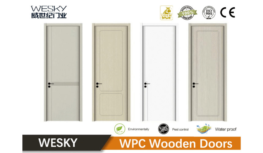 Wood Plastic Composite Door Wholesale Price