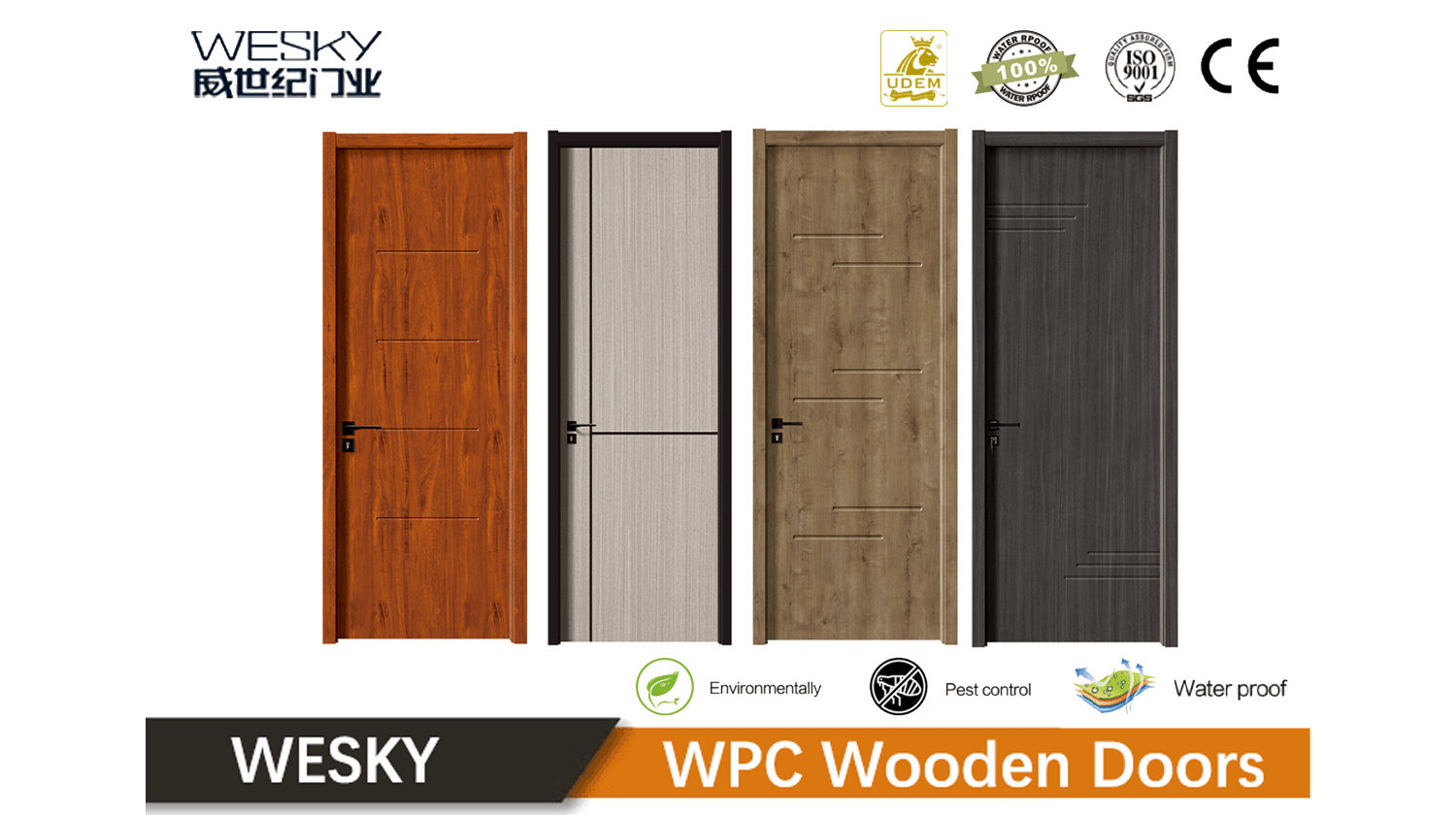 Fire Retardant WPC Wooden Door in WESKY