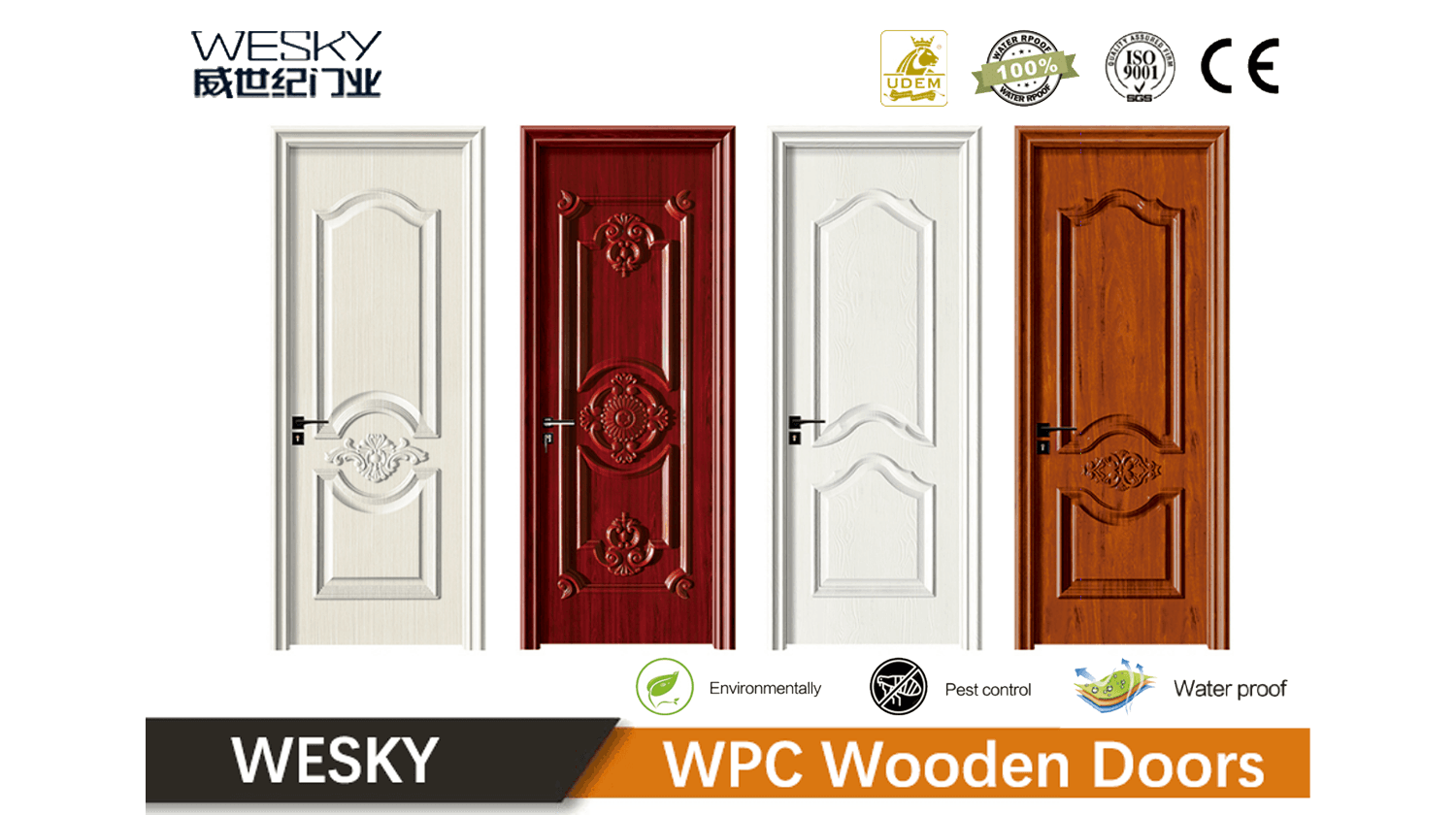 Impact Resistant WPC Wooden Door in WESKY