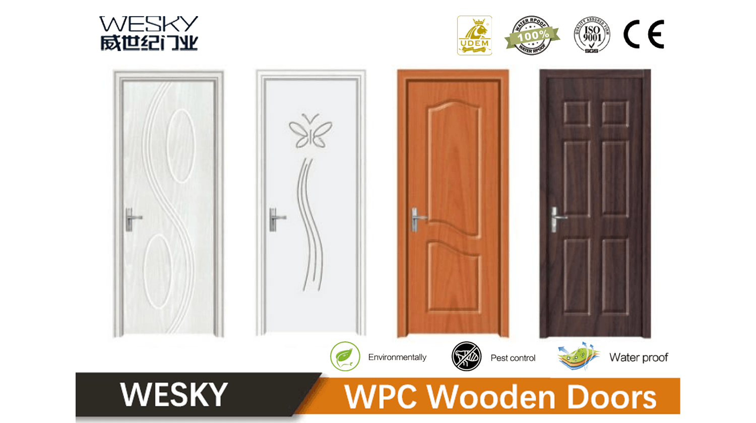 Low Maintenance WPC Wooden Door in WESKY