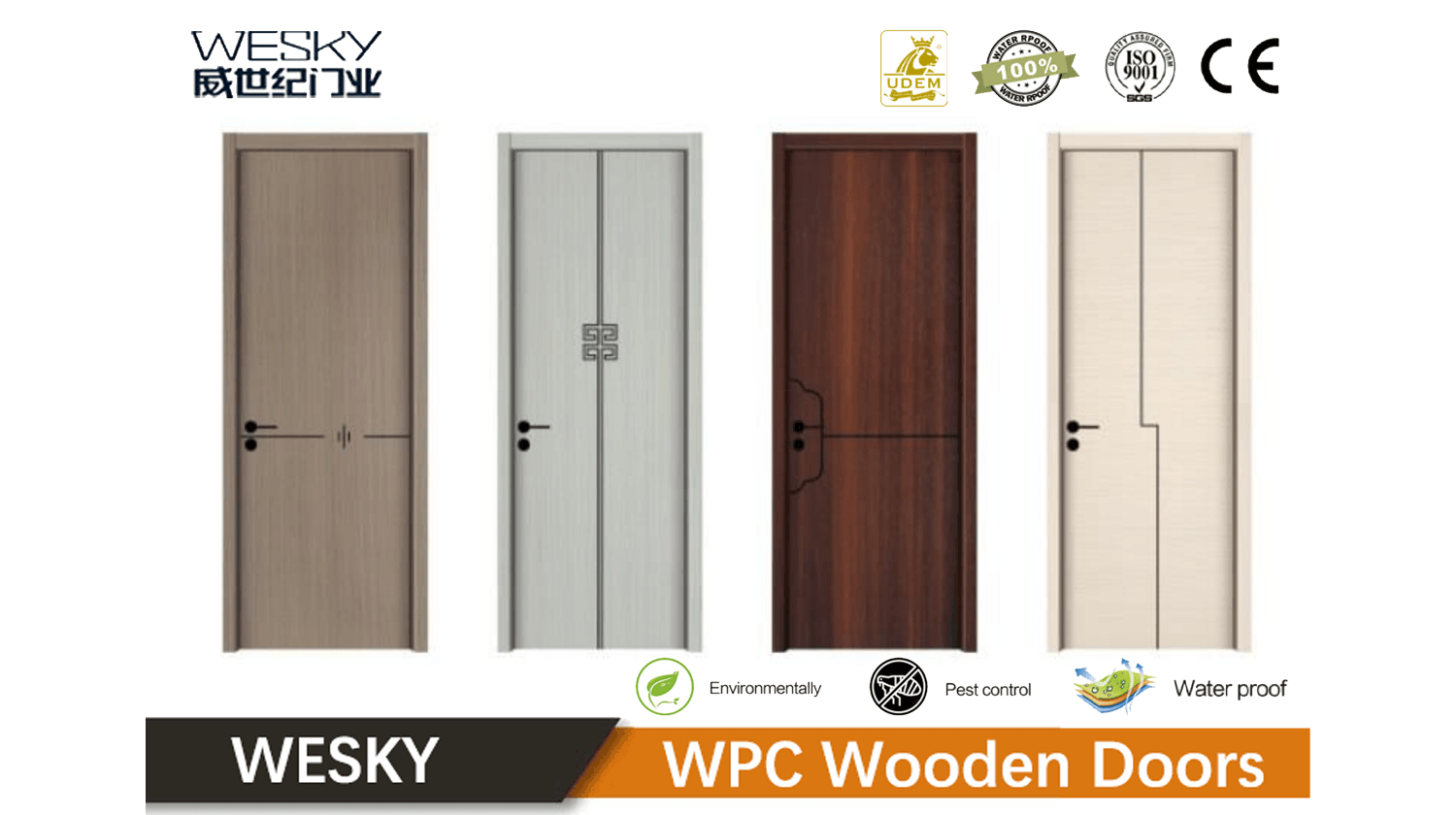 Moistureproof WPC Wooden Door in WESKY