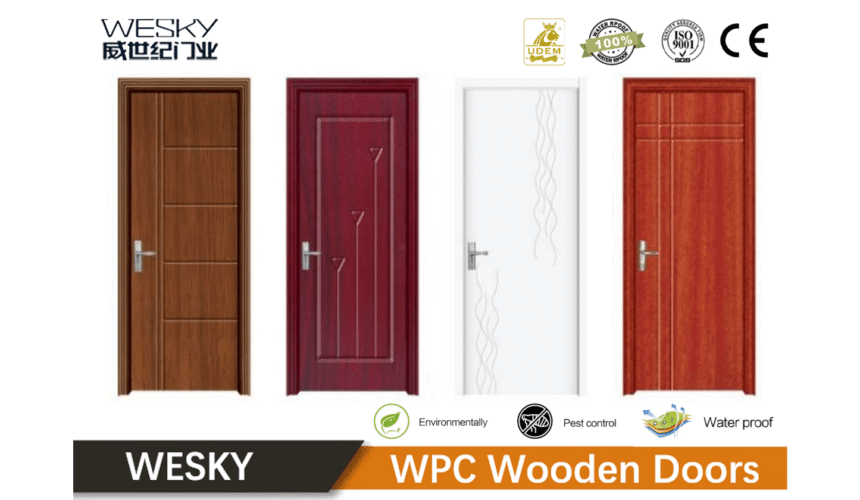 Soundproof WPC Wooden Door in WESKY Manufacturing