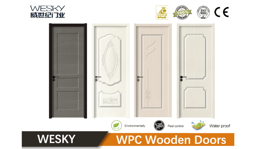Waterproof WPC Wood Door in WESKY