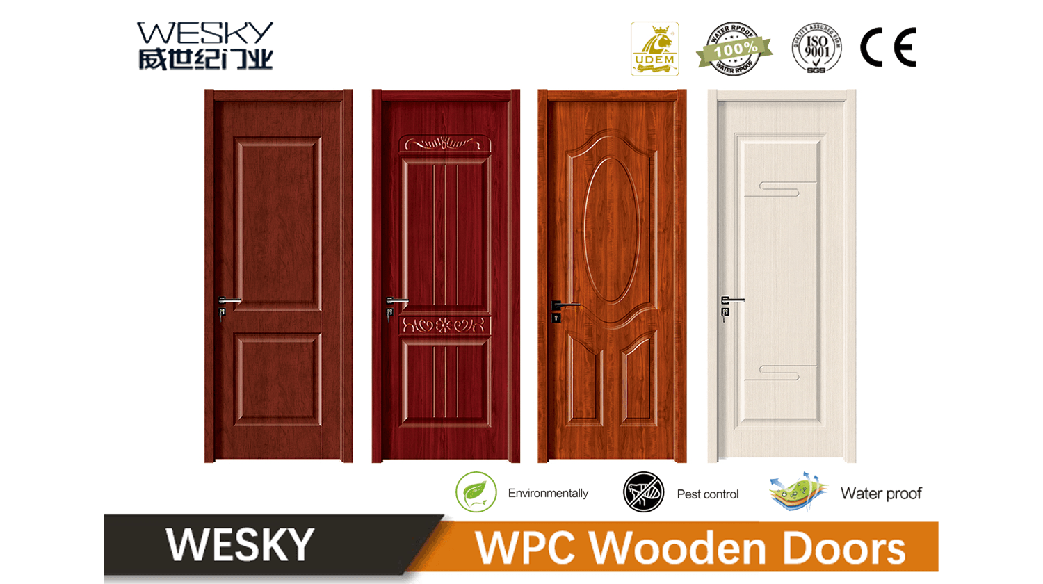 Wood Plastic Composite Door in WESKY