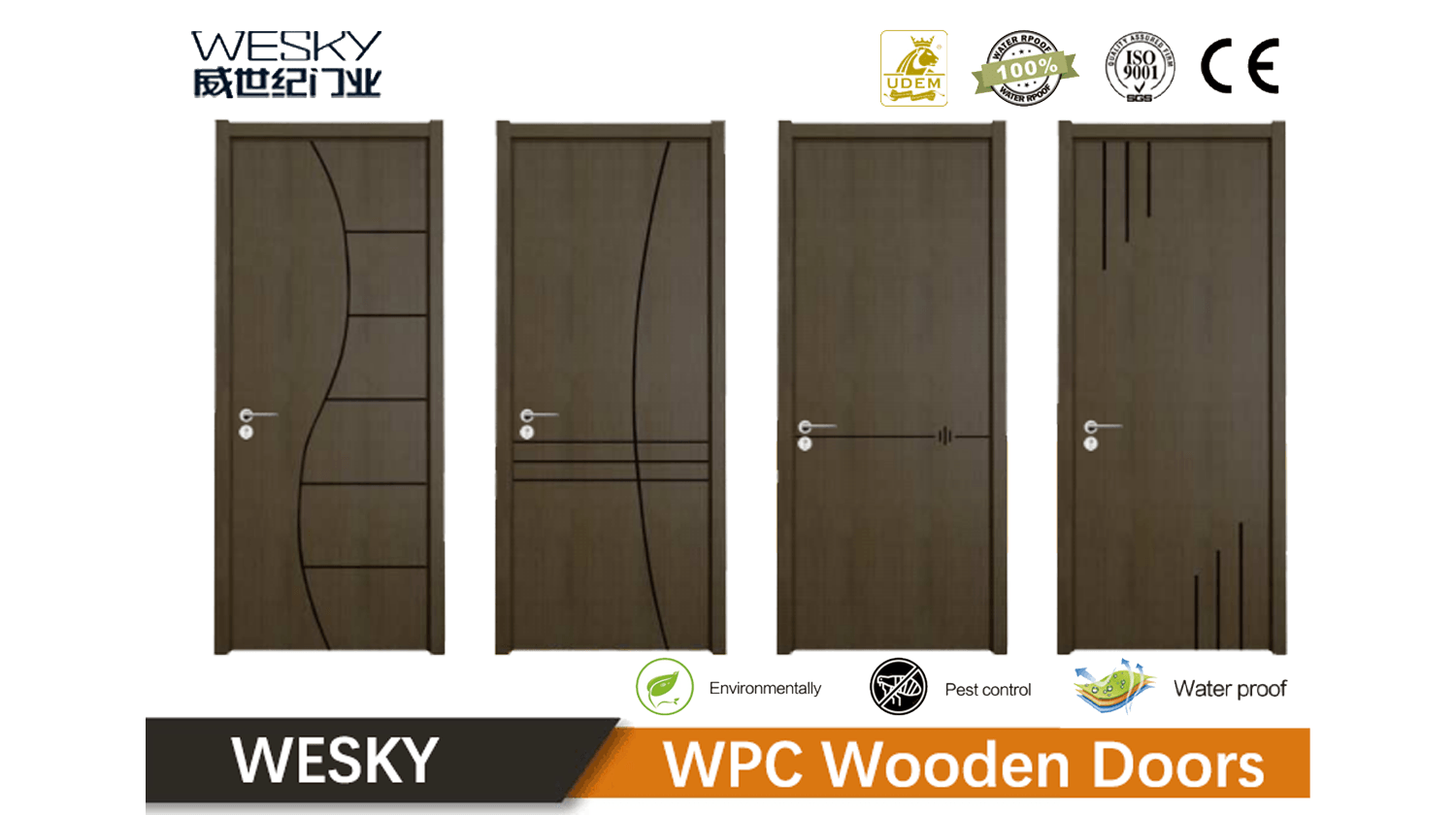 Commercial Building WPC Door in WESKY