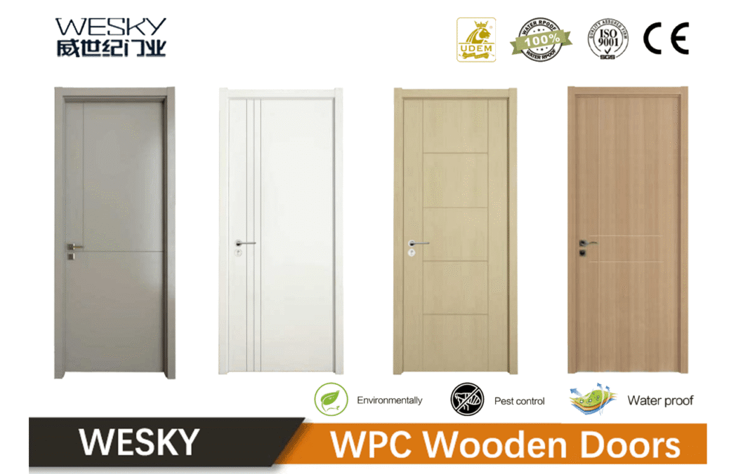 Wholesale CE Certified WPC Wooden Door in WESKY