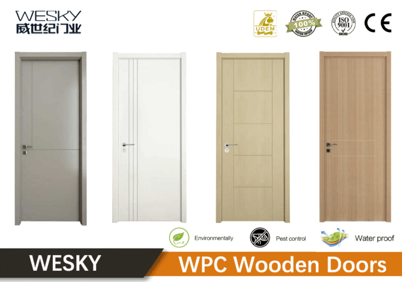 Wholesale CE Certified WPC Wooden Door in WESKY