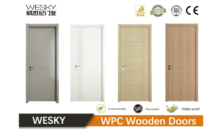 Wholesale CE Certified WPC Wooden Door in WESKY
